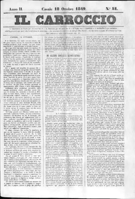 Il Carroccio - Edizione 81 del 18/10/1849